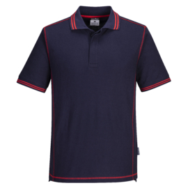Portwest B218 Essential kéttónusú póló ing tengerészkék/piros