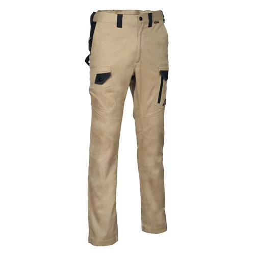 Cofra Jember Khaki/Fekete Stretch Derekas nadrág