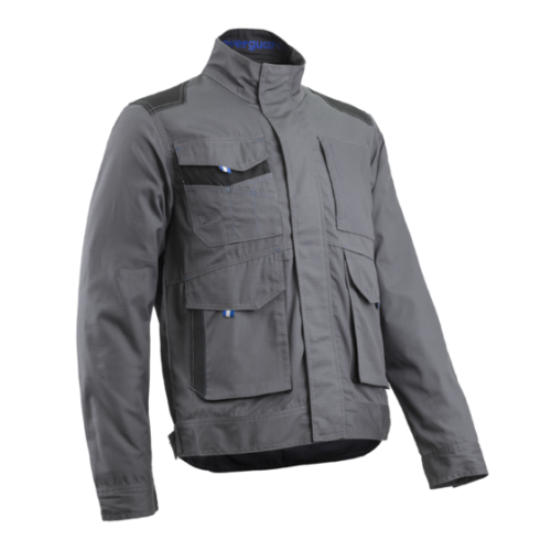 Coverguard Escala Acélszürke/Kék Ripstop munkavédelmi kabát