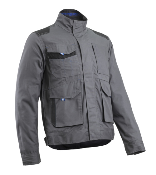 Coverguard Escala Acélszürke/Kék Ripstop munkavédelmi kabát